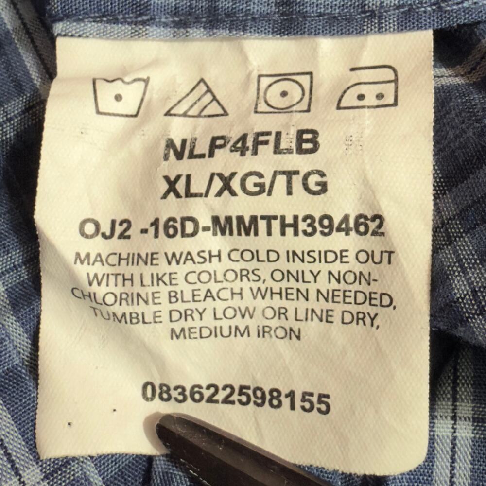 Wrangler Authentics Men’s XL Blue Plaid Vented Fishing Shirt Long Sleeve Outdoor - Picture 6 of 9